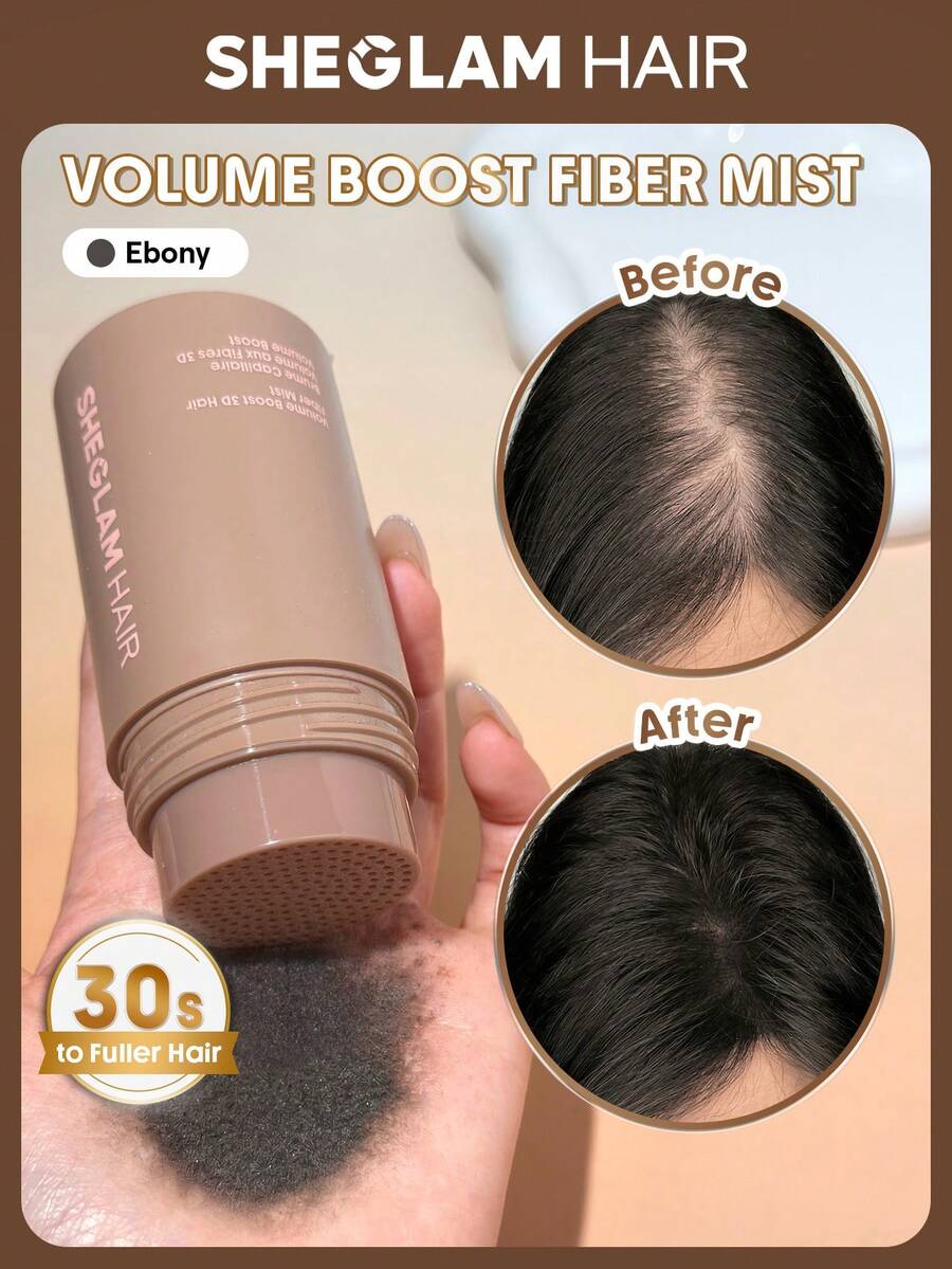SHEGLAM HAIR Xịt tạo độ dày tóc 3D Volume Boost - Màu nâu xám, Sợi làm dày tóc, Sợi tạo cấu trúc tóc, Giúp tóc dày hơn chỉ trong 30 giây, Giữ nếp 3 phút và 72 giờ, Bột tạo kiểu tóc dành cho nam và nữ, che phủ đường chân tóc, đường rẽ tóc, đỉnh đầu, tóc bạc, che phủ tức thì các vùng tóc thưa. Sinh nhật Quà Ngày lễ Hồng Rung cảm Trang điểm Bãi biển Trường học Lễ hội Hoa hồng Con gái Chăm sóc tóc Y2K Ngày của Mẹ Vật dụng cần thiết khi đi du lịch Kì nghỉ Mùa hè Những vật dụng cần thiết khi đi du thuyền - Ebony - Xem 1