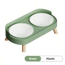 PETSIN Stainless Steel/PVC Pet Bowl Set With Stand, Dual Bowls, Suitable For Small Dogs And Cats, With Splash Guard - Pet Feeder - 150ml - View 10