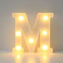 1 件 16 厘米/6.3 英寸家居装饰 LED 字母和数字夜灯，“Marry Me”跑马灯，暖色 LED 字母灯，卧室墙壁装饰字母灯，客厅装饰灯，圣诞装饰灯，可定制英文字母和数字，壁挂式，电池供电，婚礼生日派对求婚装饰灯 - 白色 - 查看 22