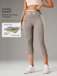OutZeal Quần legging thể thao nữ, quần tập yoga, pilates, quần lửng thấm hút mỡ bụng, nhanh khô, thích hợp cho hoạt động thể thao. - Nhiều màu - Xem 2