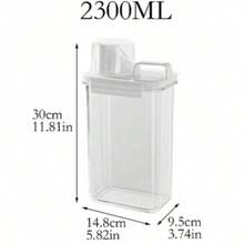 PETSIN 1 Recipiente sellado para almacenamiento de alimentos, adecuado para alimentos para mascotas, granos, arena para gatos, con una gran capacidad, equipado con una tapa con regla y asa, y múltiples tamaños a elegir - 1100ml-2300ml - Ver 10