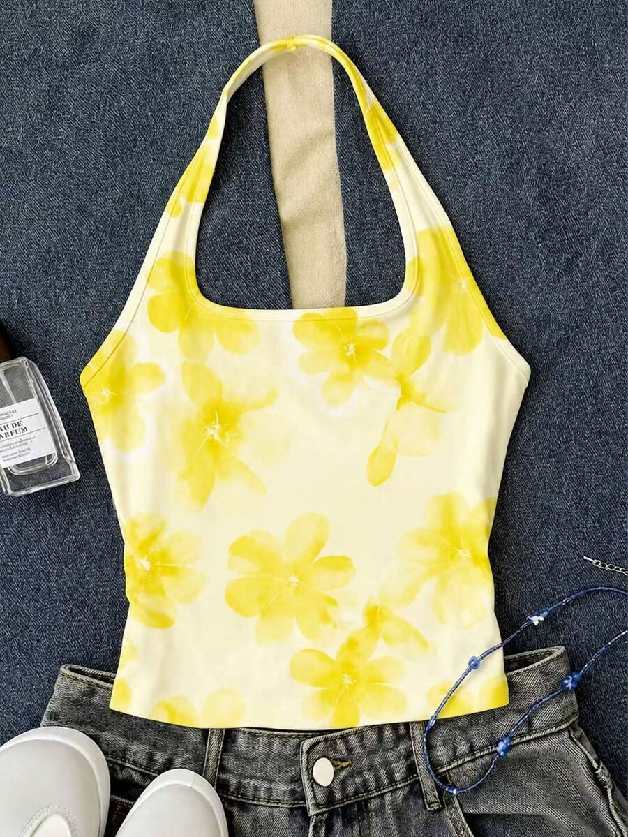 Áo tank top dài màu trắng kiểu yếm, ôm dáng, thích hợp cho bé gái tuổi teen, thích hợp mặc mùa hè. - Nhiều màu - Xem 1