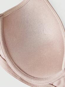 SHEIN 3pcs Comfortable Bras & Wireless Bras (Red + Beige + Reddish Brown) - Multicolor - View 14