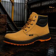 Genuine Leather Pleg Working Boot With Steel Helmet - miel - View 4