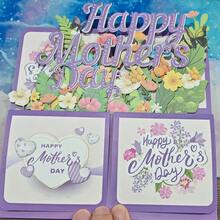 1pc 3D Pop-Up Mother's Day Greeting Card With Envelope - Vibrant Floral Design, Heartfelt Wishes And Creative Gift Suitable For Mom Or Elderly Women, Mother's Day Gift | Elegant Calligraphy |  Mom Birthday Gift - one-size - View 6