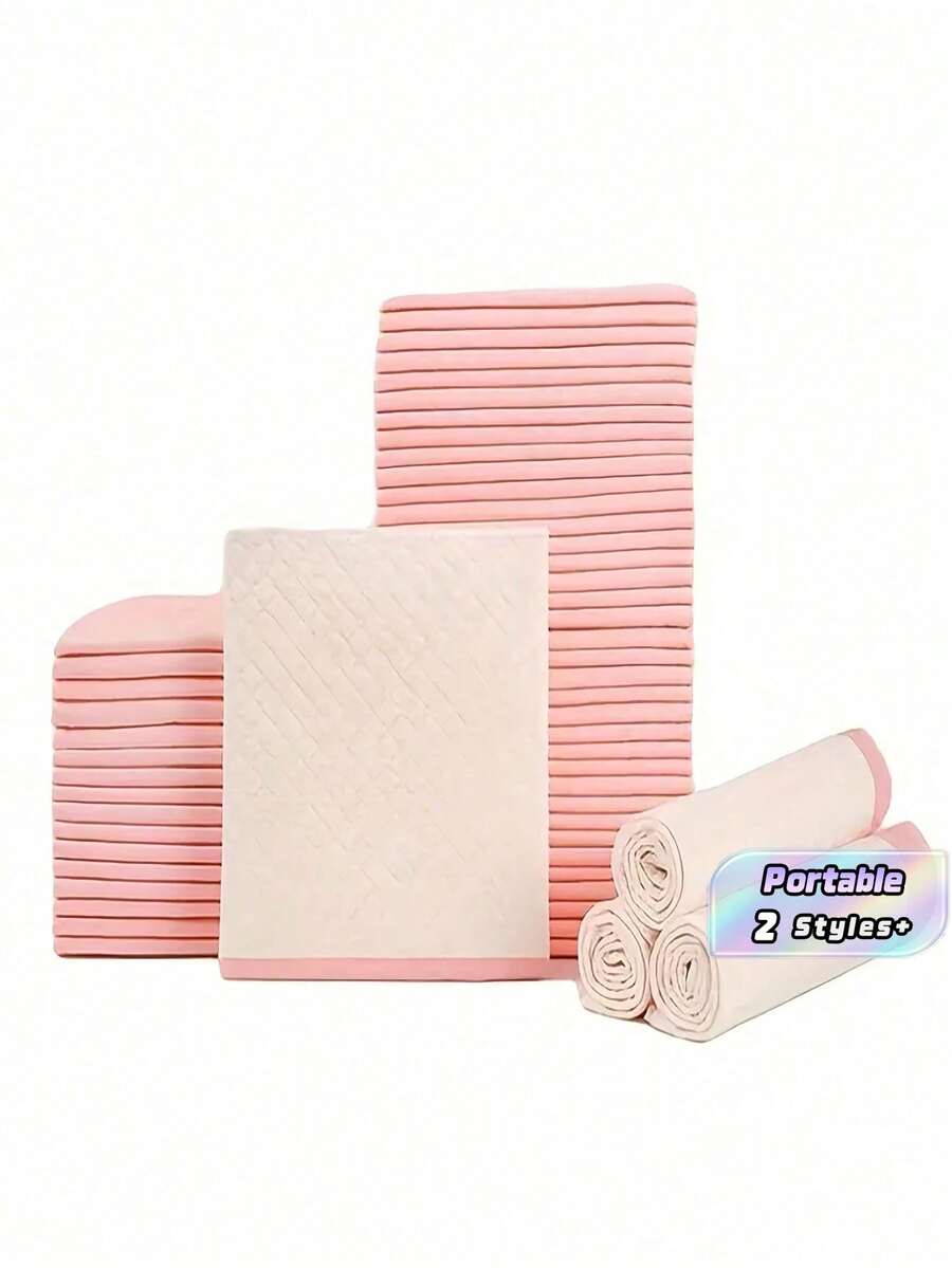 Leak-Proof Absorbent Dog Training Pads - Disposable Pet Urine Pads, Suitable For Small Animals, Puppies, Cats And Dogs. Ideal For Laboratories, Bedrooms And Training Supplies, Sanitary Solutions, Pet Waste Management | Leak-Proof Design | Durable Pet Products, Dog Training Pads - Pink - View 1