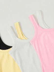SHEIN BASICS 4件套休闲纯色针织连体衣（女款） - 彩色 - 查看 9