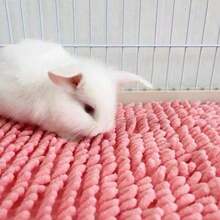 Soft Coral Fleece Pet Carpet/Mat - Highly Absorbent, Suitable For Rabbit Cages, Provides Comfortable Sleeping Environment For Small Animals - Multicolor - View 15