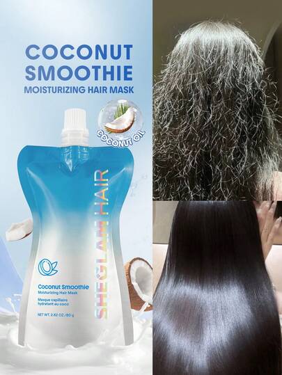 SHEGLAM HAIR Coconut Smoothie Moisturizing Hair Mask,Lasting Radiance,Reduces Frizz,Enhances Gloss & Shine,Quench Thirsty Strands,Improve Elasticity & Flexibility,Tame Frizz & Flyaways,Restore Sheen & Softness,Lasting Milky Aroma For All Hair Types Birthday Gift Holiday Pink Vibe Makeup Beach School Festivals Rose Girl Hair Care Y2K Mother's Day Travel Essential Vacation Summer Cruise Essentials Curly Hair Hair Curler Hair Straightener Hair Products Wax Hair Stuff