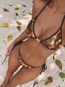 Swim Vcay Bộ đồ bơi nữ phong cách lễ hội âm nhạc, người nổi tiếng, lấp lánh vàng kim, gợi cảm, thích hợp cho kỳ nghỉ biển, du lịch nghỉ dưỡng. Bộ đồ bơi nữ mới năm 2026 dành cho kỳ nghỉ, hẹn hò, phong cách miền Tây, du thuyền, bãi biển, đảo, du lịch đường bộ, mọi mùa, lễ hội âm nhạc, kỳ nghỉ Boho, kỳ nghỉ Bohemian, mùa thu thư giãn, phong cách Boho Y2K thanh lịch cổ điển, đồ bơi Zestiva in họa tiết ngựa vằn, áo bikini có khóa kéo, bộ bikini cho nữ, trang phục bikini, bộ đồ bơi dễ thương cho nữ, bikini cho nữ, bộ bikini họa tiết ngựa vằn, đồ bơi định hình quyến rũ. - Nhiều màu - Xem 1
