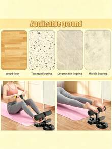 1 Sit-Up Bar With Phone Holder, Household Fitness Sit-Up Assistant, Sit-Up Exercise Equipment, Sports Equipment, Sports Accessories, Home Fitness Gear Equipped With 2 Strong Suction Cup Brackets, Sit-Up Machine With Phone Holder, Suction Cups, Sit-Up Aid Device, Stable Abdominal Support Sit-Up Bar, Home Workout, Abdominal Training, Bodybuilding, Abdominal Muscle Exercise, Indoor Fitness - Black - View 7