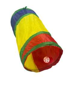 Collapsible Rainbow Cat Tunnel, Foldable Pet Cat Tunnel Toy,Suitable For Cats And Rabbits, Indoor/Outdoor Use, Portable - Multicolor - View 13
