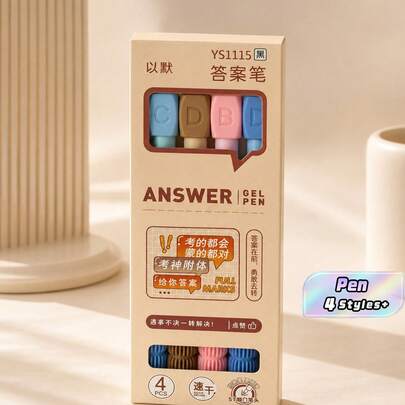 8 chiếc bút bi gel đầu hình xúc xắc xoay dễ thương, bút mực đen đầu thu gọn kiểu dáng thẩm mỹ, bút viết trơn tru, đầu bút mảnh dành cho học sinh và sử dụng ở trường.