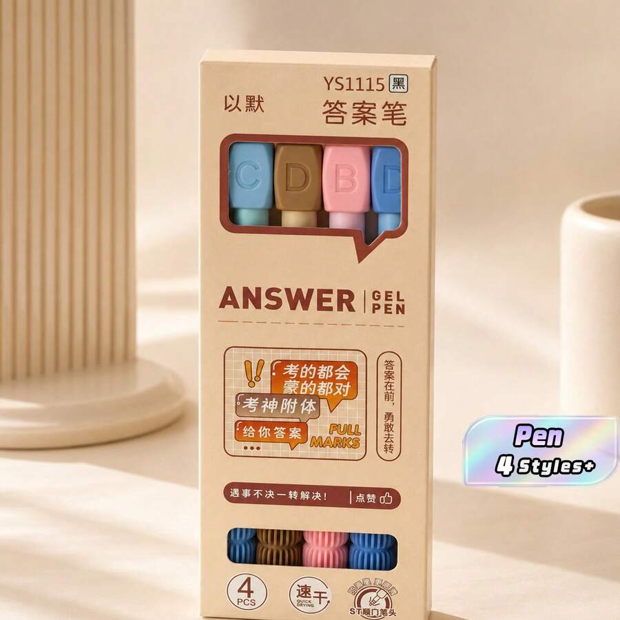 8 chiếc bút bi gel đầu hình xúc xắc xoay dễ thương, bút mực đen đầu thu gọn kiểu dáng thẩm mỹ, bút viết trơn tru, đầu bút mảnh dành cho học sinh và sử dụng ở trường. - Nhiều màu - Xem 1