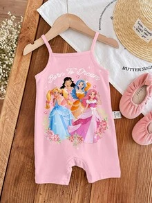 SHEIN LMoss Kids 【随机4件，送1件】女婴可爱公主风印花图案，小鹿，复古花朵，压花，波西米亚野花，植物，复古植物，粉彩花卉自然风，园艺爱好者礼物，休闲舒适，婴幼儿图案，女婴休闲吊带连体衣，适合春夏穿着，可爱夏季服装，夏季儿童用品，夏季外出用品，韩版风格，轻松舒适，时尚童装，Y2K，卡哇伊，派对，日常，度假，可爱，舒适 - 彩色 - 查看 11