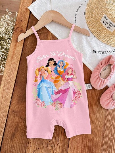 [4 piezas aleatorias, se envía 1 pieza] Pelele de tirantes para niña bebé con estampado floral adorable de princesa, ciervos, flores vintage, flores prensadas, flores silvestres bohemias, plantas, botánica vintage, flores pasteles de la naturaleza, regalo para amantes del jardín, relajante, gráfico para bebé y niños, ropa casual de verano adecuada para primavera/verano, conjuntos de verano lindos, artículos de verano para niños, artículos para salidas de verano, estilo coreano, cómodo, niños con estilo, Y2K, Kawaii, fiesta, uso diario, vacaciones, lindo, cómodo