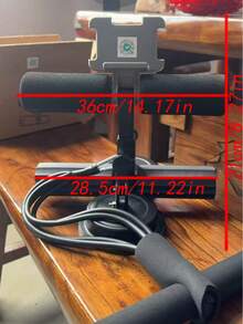1 Sit-Up Bar With Phone Holder, Household Fitness Sit-Up Assistant, Sit-Up Exercise Equipment, Sports Equipment, Sports Accessories, Home Fitness Gear Equipped With 2 Strong Suction Cup Brackets, Sit-Up Machine With Phone Holder, Suction Cups, Sit-Up Aid Device, Stable Abdominal Support Sit-Up Bar, Home Workout, Abdominal Training, Bodybuilding, Abdominal Muscle Exercise, Indoor Fitness - Black - View 6