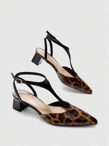 CUCCOO BIZCHIC Giày sandal cao gót dành cho nữ - Mẫu da báo - Xem 6