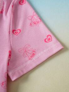 THE POWERPUFF GIRLS X SHEIN Women Short Dress For Daily Wear - Baby Pink - View 6