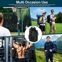 A Magnetic Suction Fitness Kettle Bag, Adjustable Shoulder Strap One-Shoulder Cross-Body Bag Sports Bag | Large-Capacity Sports Storage Bag, Multi-Compartment Design | Retractable Rope, Sports Style, Strong And Durable Fitness Backpack/Cross-Body Bag, Convenient And Powerful Magnetic Suction, Two-In-One Unisex, Suitable For Fitness, Sports, Travel Storage - Multicolor - View 4