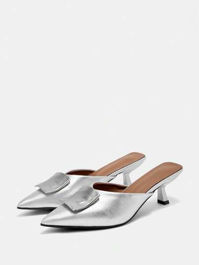 Bholvia Damen Mode Spitze Zehen High Heel Pumps, Elegant, Mule, Party, Kitten Heels