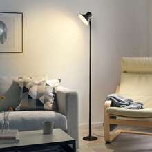 1PC 57 Inch Modern Height Adjustable Led Floor Lamp, USB Powered 3000K-6500K Brightness Dimmable Table Lamp, Indoor Multipurpose Corner Standing Light For Living Room, Bedroom, Study And Office Decor - Black - View 14