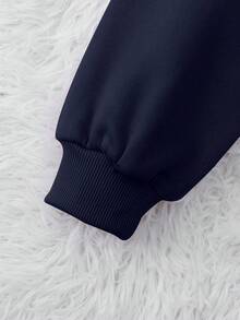 Glimmora Sudadera con forro térmico con gráfico de letra, manga larga, para graduación, regreso a la escuela, graduación, maestras, sudadera de regreso a la escuela para otoño - azul real - Ver 3