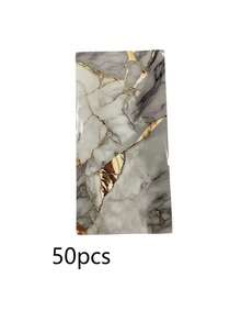 50片3D仿大理石瓷砖墙贴，加厚自粘PVC墙板，家居装饰 - 强力粘胶，易于安装，适用于浴室、客厅、卧室、办公室墙面翻新 - 多色 - 查看 11