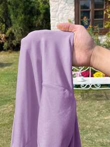 Solflare Plus Size Women's Casual Summer Vacation & Commute Solid Color Short Sleeve Dress - Mauve Purple - View 8