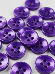 50/100/200/300/500/1000 Pcs Buttons - Dark Purple Vintage Round Buttons For DIY Projects, Shirts, Sewing, Small Accessories (E.G., Wallets) And DIY Wallet Making. - Deep Purple - View 4