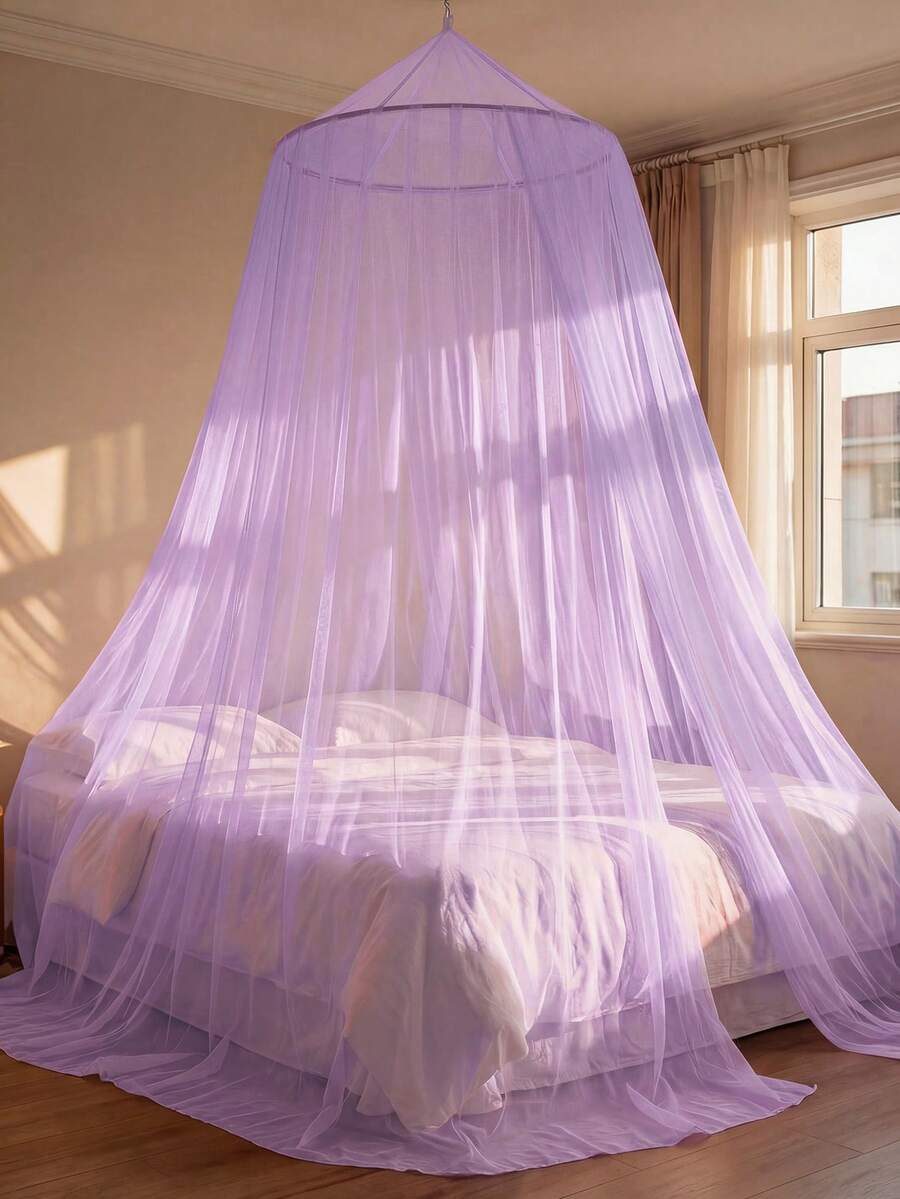 1 pieza Mosquitera plegable y portátil, Dosel redondo, Estilo princesa, Adecuado para cama - mosquitera tipo cúpula - Ver 1
