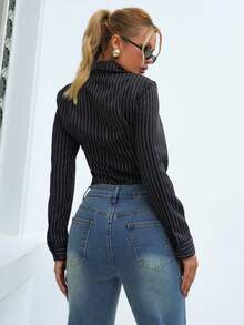 Sandy Gomes Jeans acampanados con lavado de agua para mujeres - Azul - Ver 3