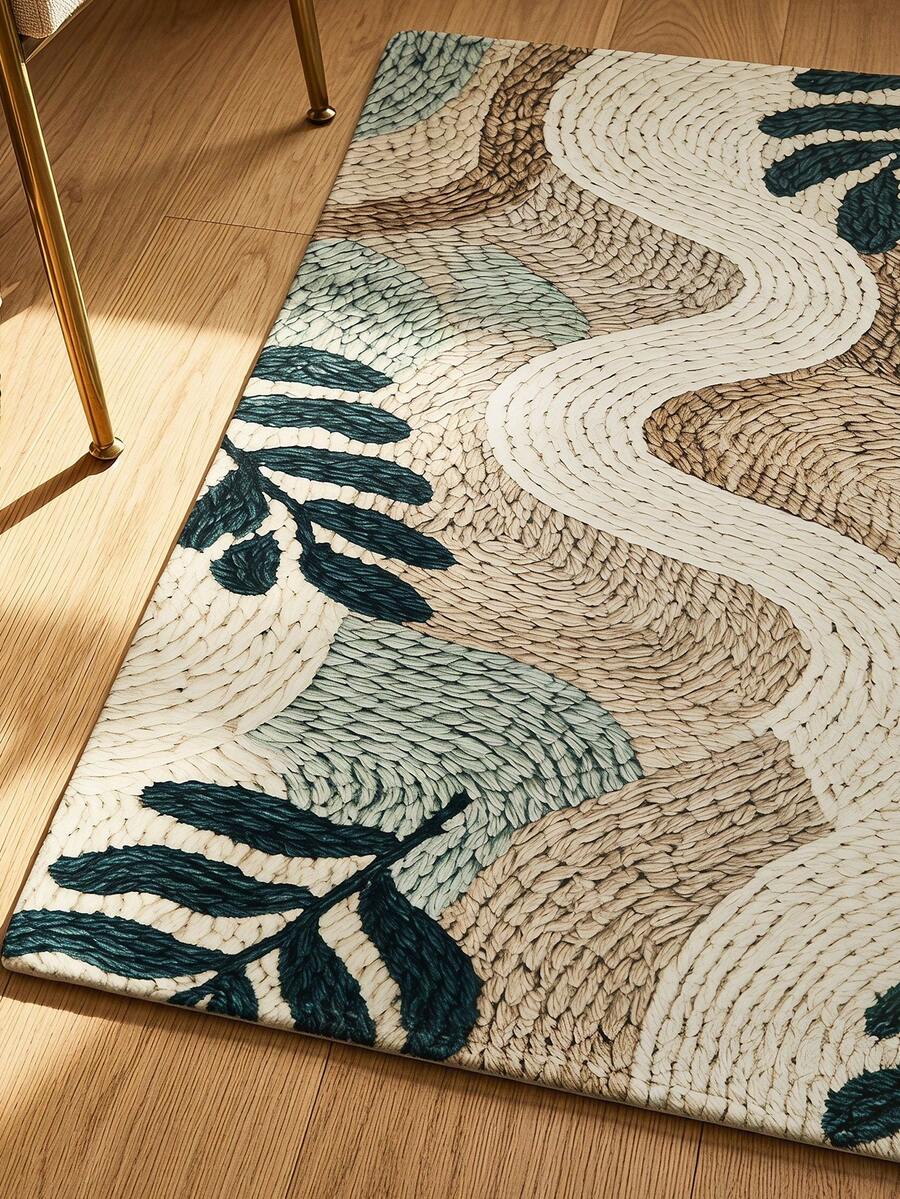 1 buah Keset Bermotif 3D, Karpet Wol dengan Desain Tanaman Hijau Segar, Cocok untuk Kamar Mandi, Dapur, Luar Ruangan, Dalam Ruangan, Lorong, Kamar Tidur, Ruang Tamu, Samping Tempat Tidur, Dapat Dicuci dengan Mesin, Mudah Dibersihkan, Bagian Bawah Anti Selip, Cocok untuk Dekorasi Kamar Tidur Musim Dingin, Dekorasi Liburan Hari Valentine, Aksesori Kamar Mandi Penting, Set Dekorasi Ruangan, Keset Karpet Dekoratif Luar Ruangan - MultiWarna - View 1