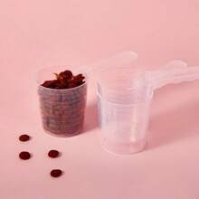 PETSIN 50克/3.38盎司塑料量杯，多用途宠物食品勺，带刻度，适用于粉末和液体，透明 - 50ml - 查看 4