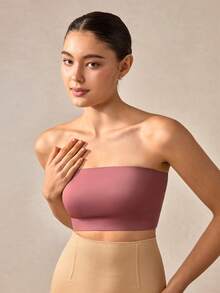 Veilyse Áo ngực không dây mùa hè cho nữ, áo ống, áo lót, bộ đồ lót, áo hở lưng, áo tank top. - Màu tím - Xem 4