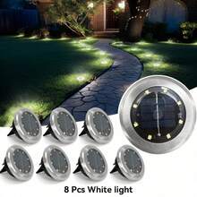 4 Packs / 8 Packs Solar Floor Lights, Solar Garden Lights, 8LED Upgraded Outdoor Garden Bright Floor Lights,300mAh Battery IP44 Solar Plug-In Landscape Lights, Suitable For Roads, Courtyards, Decks, Lawns, Terraces, And Sidewalks - Multicolor - View 14