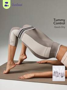 OutZeal Quần legging thể thao nữ, quần tập yoga, pilates, quần lửng thấm hút mỡ bụng, nhanh khô, thích hợp cho hoạt động thể thao. - Nhiều màu - Xem 1