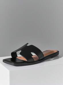 SHUZIA Giày Sandal Đế Bằng Thời Trang Cho Nữ Giày Mùa Hè Giày Mùa Xuân Giày Nghỉ Lễ Phục Sinh Giày Thường Ngày Giày Đi Biển - màu đen - Xem 7