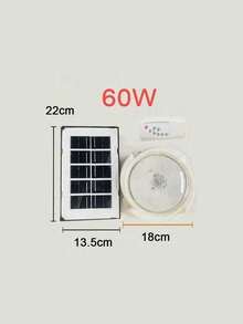 Solar Ceiling Light With Remote Control Indoor Outdoor Upgrade 100W Solar Wall Shed Lights, Solar Porch Ceiling Light Pendant Daytime Work Lights Shed Lamp For Garage Gazebo Barn, Patio, Carpot, (10W/25W/60W/100W) - White - View 12