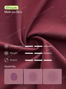 OutZeal Gym Wear Women Sports Leggings Workout Yoga Pilates Tummy Control Mesh Panel Active Bottom - Burgundy - View 5