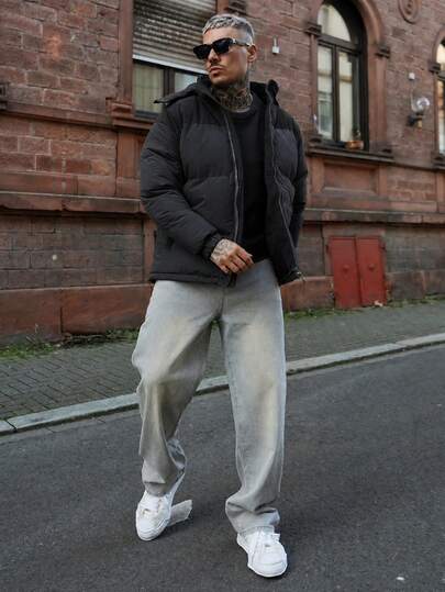 Artur Kramer 男士秋冬撞色加厚保暖户外运动休闲连帽羽绒服