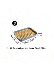 1pc - Double-Layer Square Drainable Pet Toilet Made Of Pp Material, Removable And Washable, Suitable For Rabbits, Guinea Pigs And Other Small Animals, Suitable For All Seasons. - Multicolor - View 10