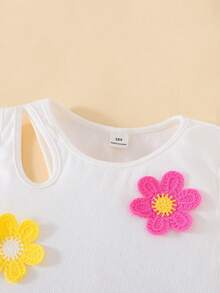 Bộ 2 áo croptop ôm dáng, họa tiết khăn tắm 3D thêu nổi bật, màu trắng và đỏ hồng, thích hợp cho kỳ nghỉ. - Nhiều màu - Xem 3