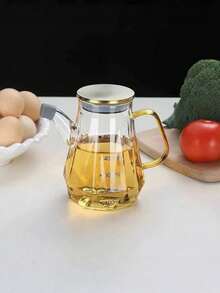 1pc Creative Diamond Design Borosilicate Glass Oil Bottle, Leak-Proof Glass Oil Pot, Suitable For Soy Sauce, Vinegar, Cooking Oil And Seasoning In Kitchen - View 8