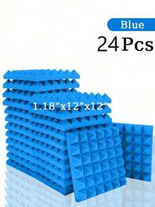 SHEIN 金字塔吸音泡沫 6-48 块 12 英寸 X 12 英寸 X 3 英寸 / 12 英寸 X 12 英寸 X 2 英寸 / 12 英寸 X 12 英寸 X 1.18 英寸 吸音板 8 色高密度声学处理泡沫 工作室隔音海绵垫 家居装修 - 彩色 - 查看 9