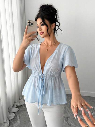Elenzga Áo khoác cardigan dài tay dáng loe nhẹ, thanh lịch, màu xanh nhạt dành cho nữ, chất liệu mềm mại, cỡ lớn, thích hợp cho lễ tốt nghiệp, các ngày lễ, Ngày Valentine, lễ hội âm nhạc, Ngày của Mẹ, Halloween, Lễ Tạ ơn, Lễ Phục sinh, Ngày Quốc khánh, dạ hội, hẹn hò, tiệc tùng, đám cưới và các hoạt động ngoài trời.