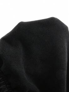 SHEIN 少女字母印花休闲连体裤 - 黑色 - 查看 5