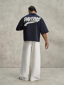 PAVTROS Men's Loose Casual Solid Color Wide Leg Pants - White - View 6