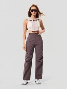 OutZeal Quần nữ dã ngoại, cắm trại, leo núi, chống thấm nước, thiết kế lưới, nhiều túi. - Cà phê nâu - Xem 6