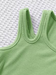 SHEIN Tween Girls' Fitted Casual Colorful Candy-Colored Soft & Comfortable Camisole Multipack - Multicolor - View 4